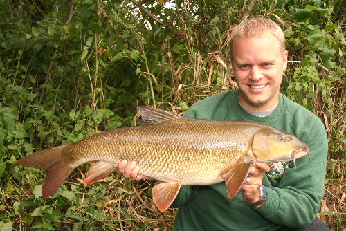 Simon Asbury with a super barbel